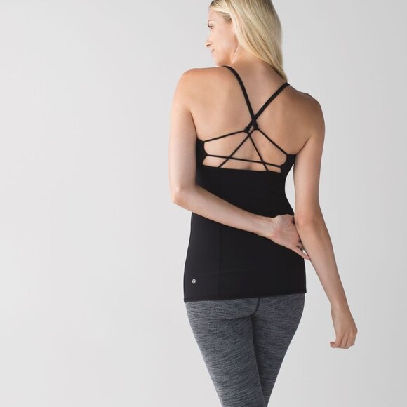 Lululemon Dancing Warrior Tank in Black Sz 4 - Picture 1 of 7
